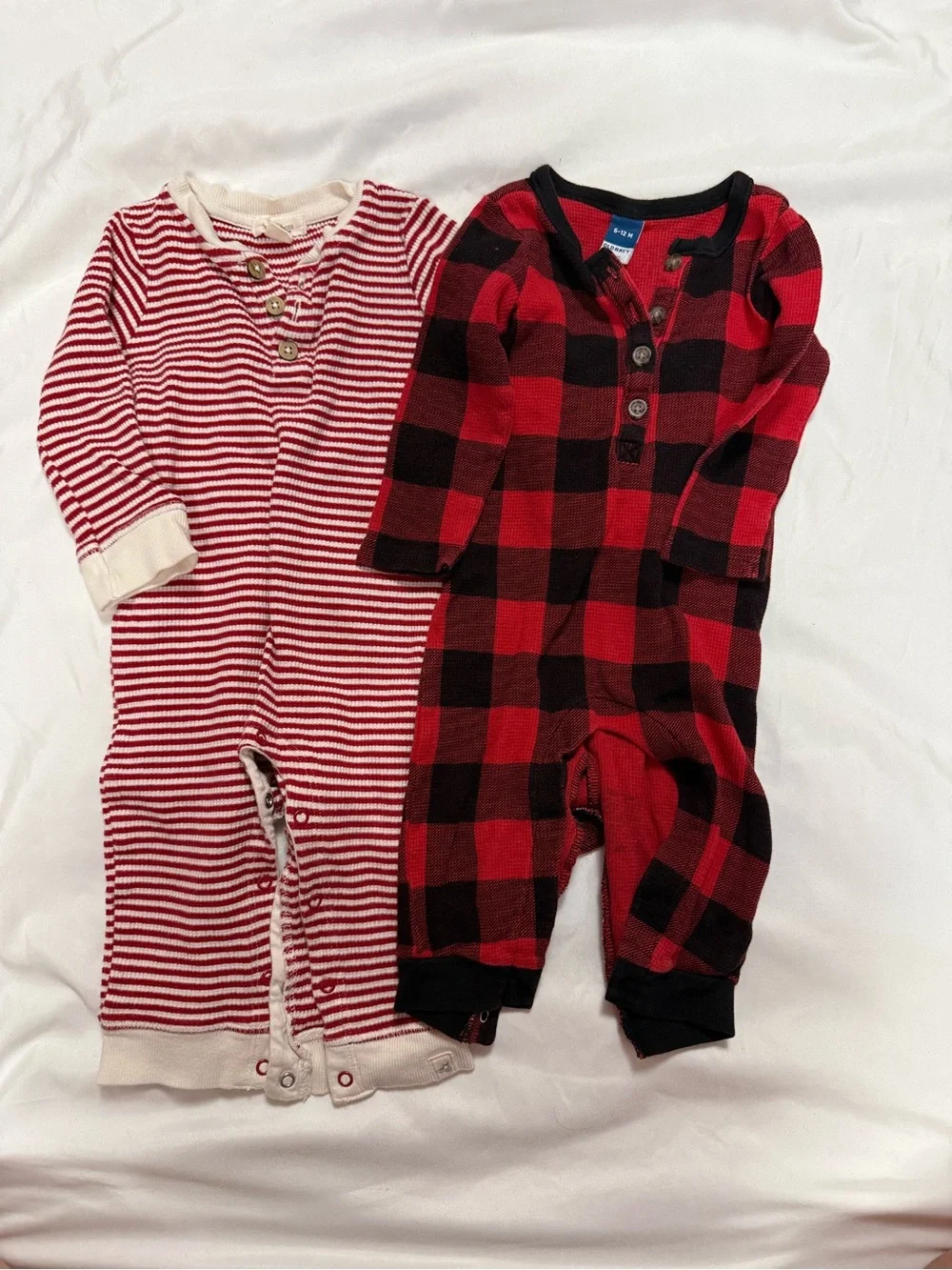 Burt’s bees and old navy long sleeve Henley romper
